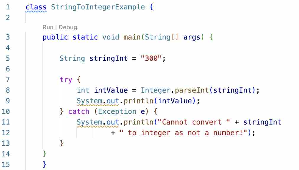 Java Convert String to int Example
